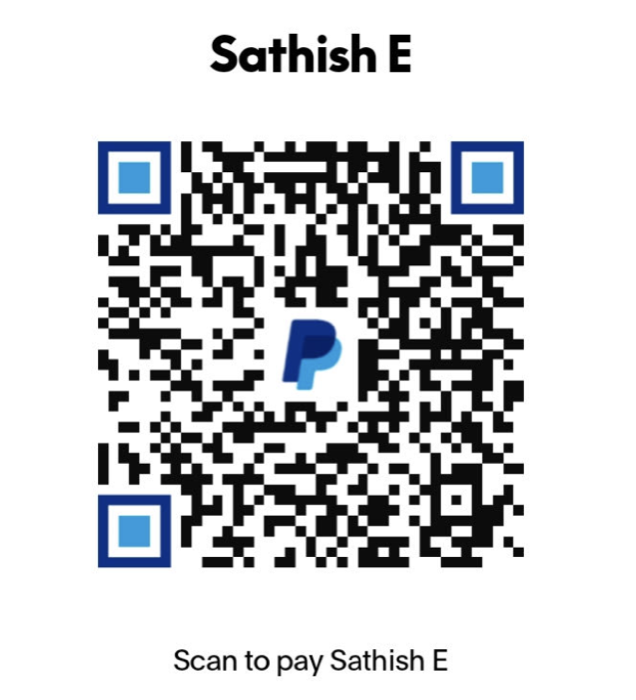 PayPal QR code for paypal.me/sathish0907